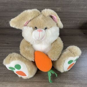Vintage ABC Distributing Plush Bunny Rabbit Carrot Paws Stuffed Animal Toy 12"